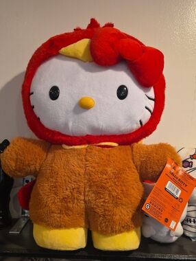 Hello Kitty Greeter , White, Brown and Yellow - Cute Turkey Costume